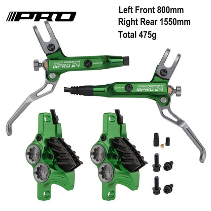 IIIPRO E4 Brake Ultralight 4 Piston Bicycle Hydraulic Brake 800/1550mm MTB Brake Cooling Oil Pressure AM DH Road Bike Disc Brake