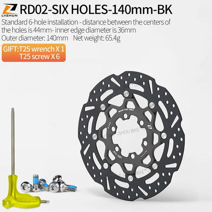LVZHUN bike carbon-ceramic brake discs 140/160/180/203mm  Ultra-light  High-temperature resistant for Shimano bike parts