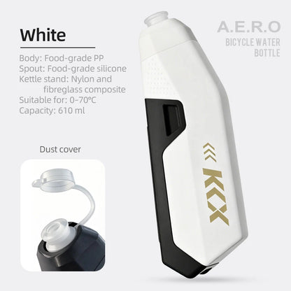 New KKX Bicycle Aerodynamic Water Bottle Bracket Set 610ml Bike Water Bottle MTB Road Bike Frame Down Tube Riding Water Kettle