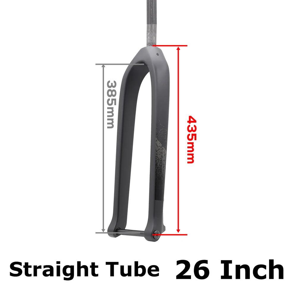MTB Thru Axle 15*110mm Boost Fork,Full Carbon Bike Straight Or Tapared Rigid Bicycle Front Fork,26"/27.5"/29" ,Disc Brake
