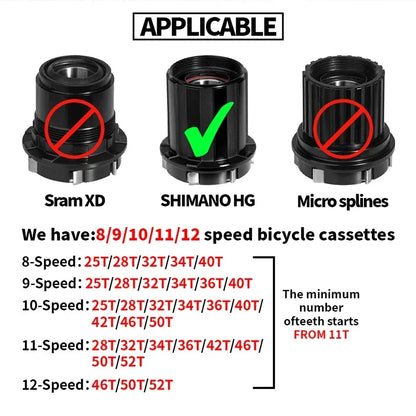 BUCKLOS Bicycle Cassette 10 speed MTB cassette K7 Road Bike Freewheel 25T 28T 32T 34T 36T 40T 10V Bike Cassettes Flywheel For HG