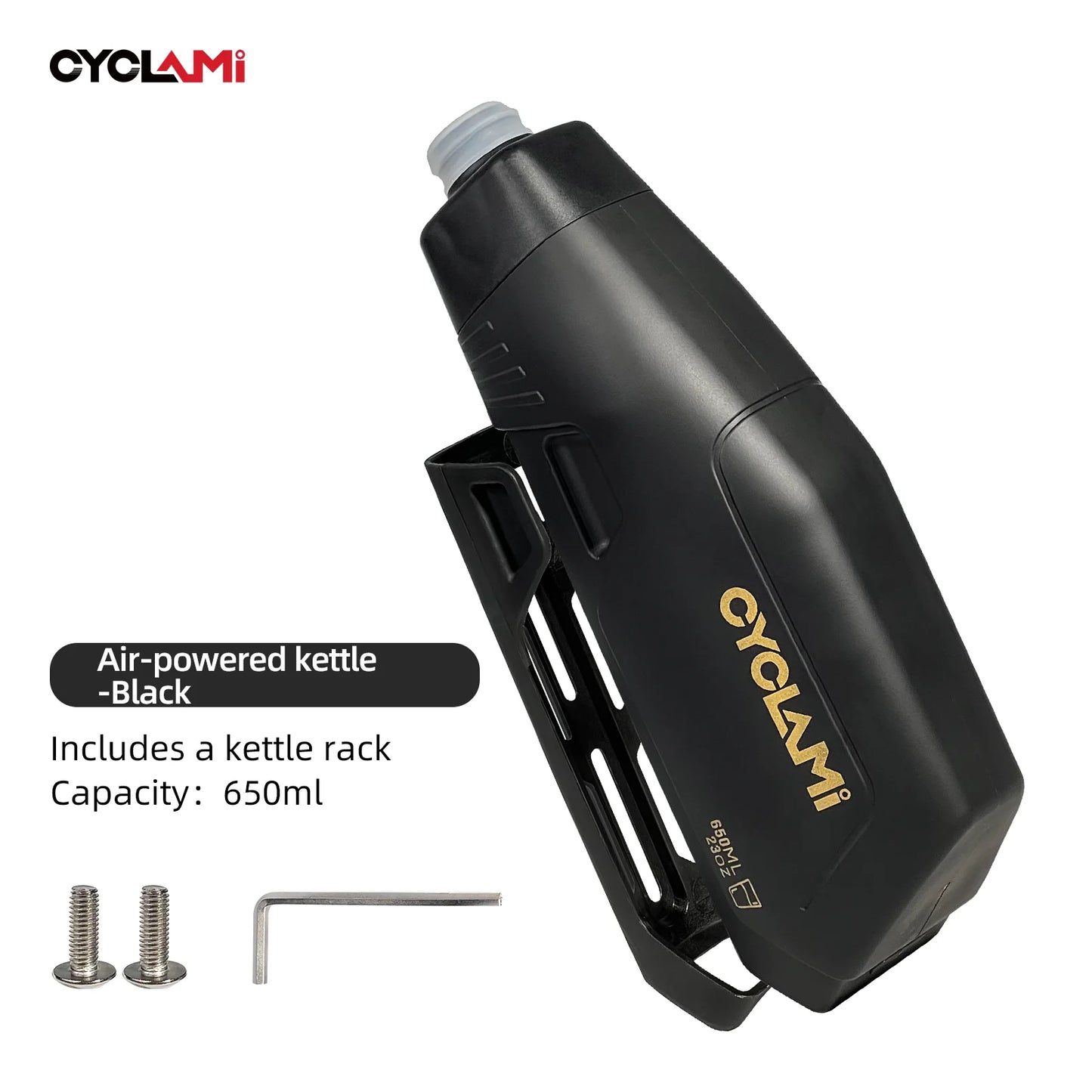 CYCLAMI Bicycle 650ml Aerodynamic Water Bottle Bracket Set Bike Water Bottle MTB Road Frame Down Tube Riding Water Kettle