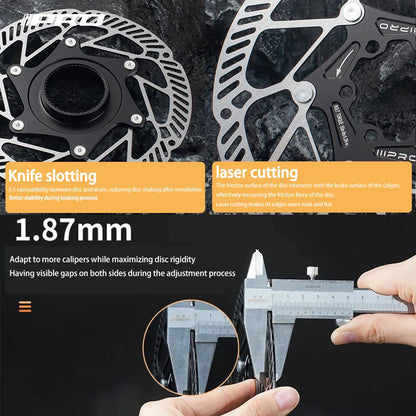 IIIPRO Center Lock 140/160mm Ultra-Light Disc Brake Rotor Heat Dissipation for MTB Road Bike High-Performance Brake Winter Ride