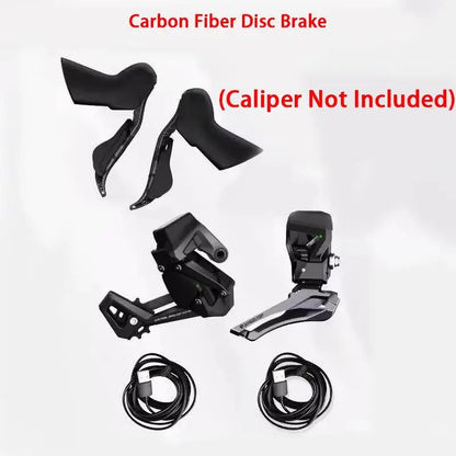 WHEELTOP EDS TX Wireless Electronic Groupset Road Bike Carbon Compatible with Rim Disc Brake Shifters Front Rear Derailleur