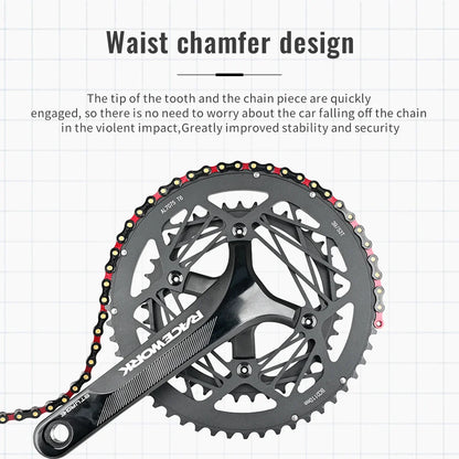 Bicycle Chain SUMC 12Speed Diamond Color Bike Chain MTB Mountain Road Bike UltraLight and Durable 12S Missing Link Chain 12V