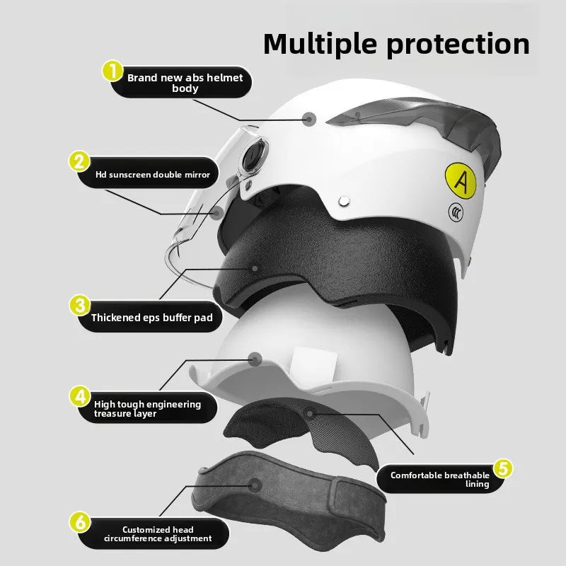 Citylight Sun Visor Half Helmet
