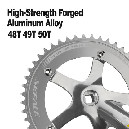 SKEACE 48T Bicycle Crankset Fixed Gear Chain Wheel BCD 144mm Spindle 110mm Racing Bike Crank Single Speed Chainring BMX Part