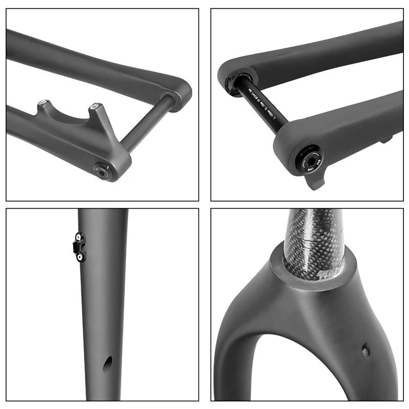 BXT Full Carbon Mountain Bike Fork, Thru Axle, MTB Bicycle, Inside Outside Cable Line, 110x15mm, 100x15mm