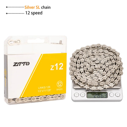 ZTTO 12 Speed Chain Mountain Road Bike Current 12v MTB Missing Link Bicycle 12S Power Lock High Quality 126 Links For K7 System