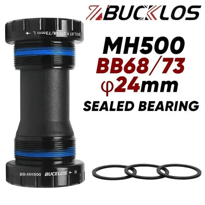 BUCKLOS Bicycle Bottom Bracket Ceramic Bearing BB MTB Road Bike BB68/73mm Bottom Bracket 24mm BSA Threaded Sealed BB Bike parts