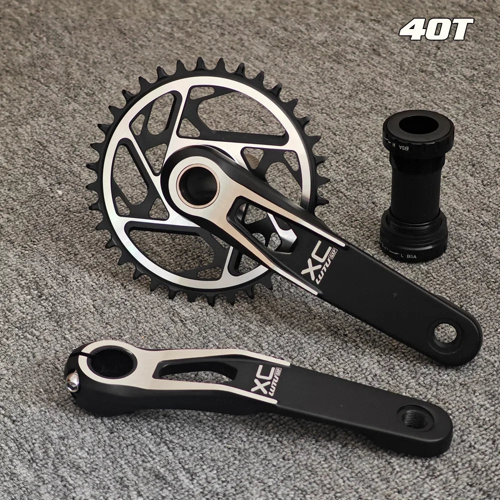 GOLDIX MTB Crankset 170/175mm SL 3 Bolt Direct Mount Crank 0mm Offset 34T 36T 38T 40T Chainring for XC AM