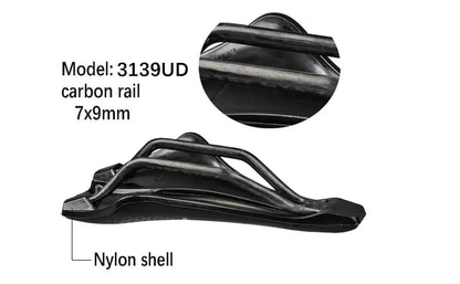 Ultralight Hollow Comfortable Bicycle Saddle, 143 Carbon Rails, MTB Road Bike Seat, Bicycle Cushion Parts