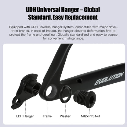 SAGMIT T700 Carbon Mountain Bike Frame 29er Full Internal Routing Boost 12x148mm Hardtail UDH MTB Carbon Frame Disc Brake