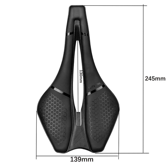 Ultralight Hollow Comfortable Bicycle Saddle, 143 Carbon Rails, MTB Road Bike Seat, Bicycle Cushion Parts