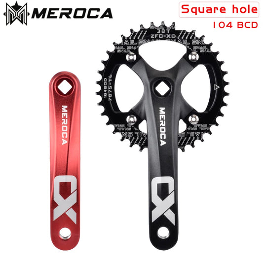 MEROCA CX Square Hole Bicycle Crankset 104BCD Aluminum Alloy IXF
