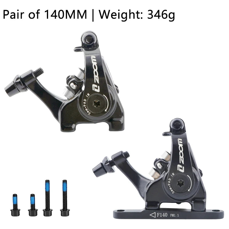 ZOOM DB700 Road Bike Brakes Mechanical Caliper Racing Bicycle Pushes Disc Brake Caliper Piston Line Pull For Rotor 140/160MM