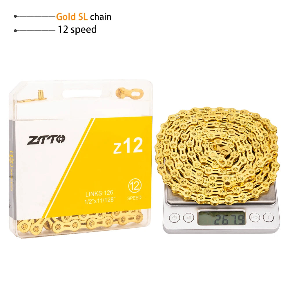 ZTTO 12 Speed Chain Mountain Road Bike Current 12v MTB Missing Link Bicycle 12S Power Lock High Quality 126 Links For K7 System