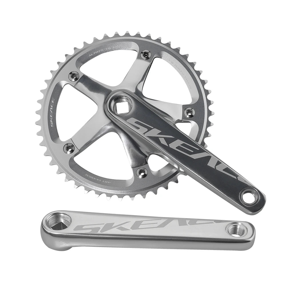 SKEACE BMX Crankset 48T Aluminum Alloy Fixed Gear Crank 144BCD Single Speed Fix Gear 165mm Bike Bicyle Chainwheel BMX Crank