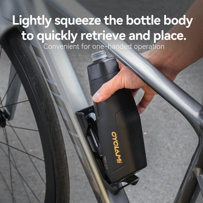 CYCLAMI Bicycle 650ml Aerodynamic Water Bottle Bracket Set Bike Water Bottle MTB Road Frame Down Tube Riding Water Kettle