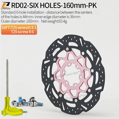 LVZHUN bike carbon-ceramic brake discs 140/160/180/203mm  Ultra-light  High-temperature resistant for Shimano bike parts