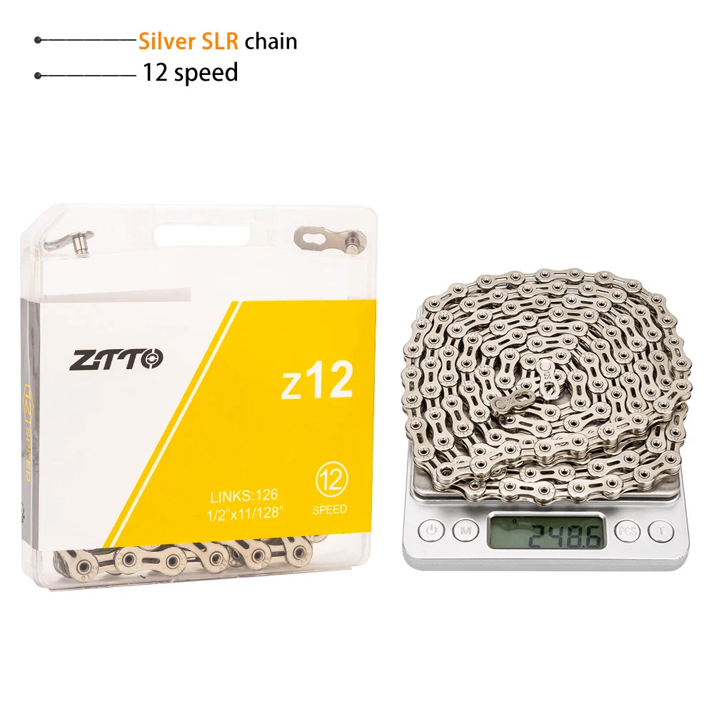 ZTTO 12 Speed Chain Mountain Road Bike Current 12v MTB Missing Link Bicycle 12S Power Lock High Quality 126 Links For K7 System