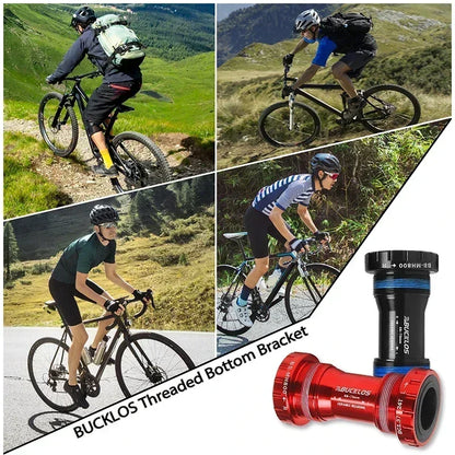 BUCKLOS Bicycle Bottom Bracket Ceramic Bearing BB MTB Road Bike BB68/73mm Bottom Bracket 24mm BSA Threaded Sealed BB Bike parts
