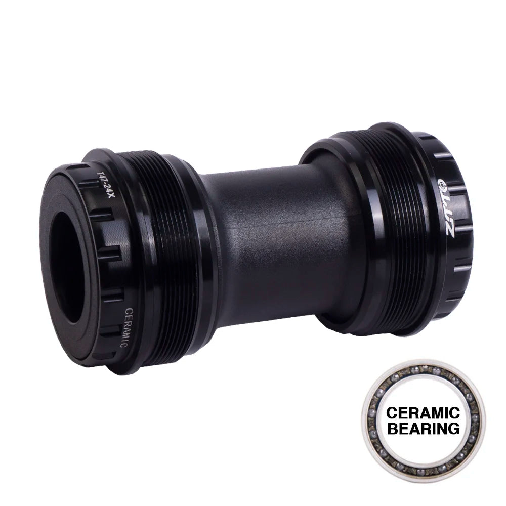 ZTTO Ceramic Bearing T47 BB Thread Bottom Bracket 24mm 29mm 30mm Crankset DUB T47BB 68 73 79mm Shell Spline Axis MTB Road Bike