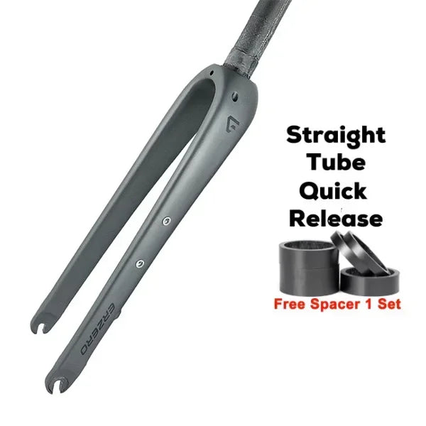 ERZERO Full Carbon Gravel Fork 700C/27.5" Tapered 12x100mm Thru-Axle 55mm Tire Clearance Disc/Rim Brake