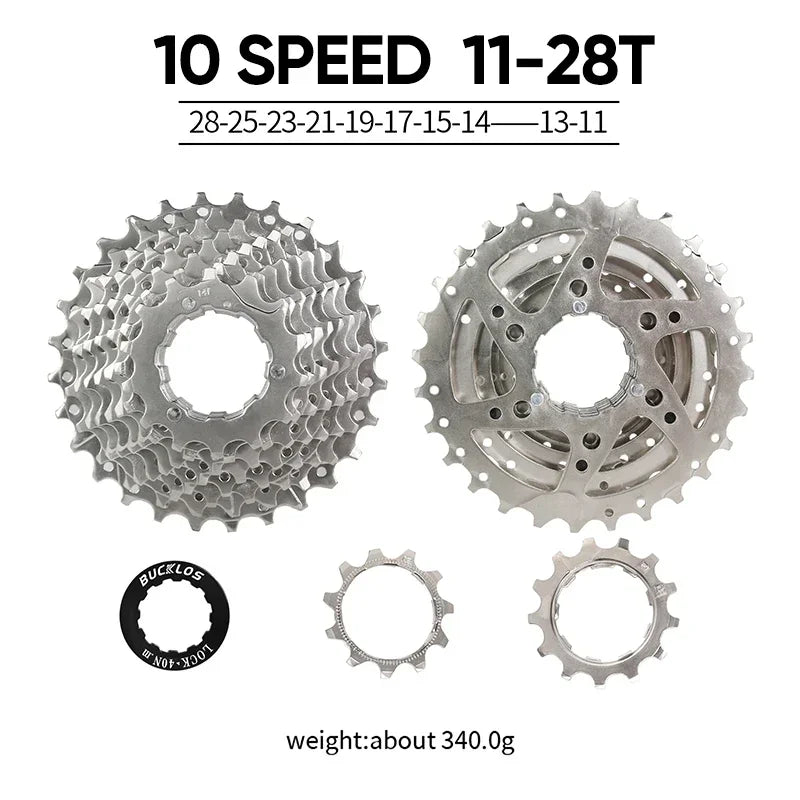 BUCKLOS Bicycle Flywheel 8/9/10/11/12 Speed Bike Cassette 36T/40T/42T/46T/50T/52T MTB Road Bike Freewheel for SHIMANO HG K7 Part