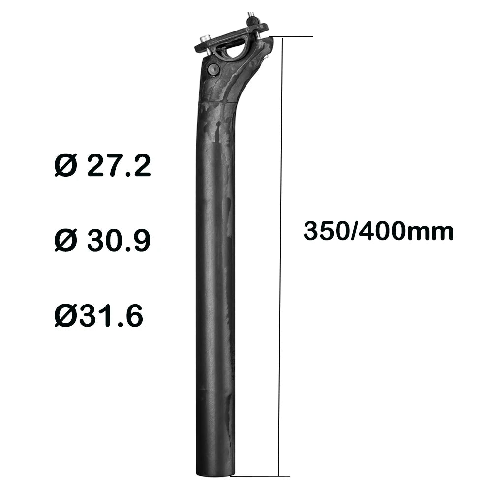 Elitaone Carbon Fiber Seatpost 27.2/30.9/31.6mm Matte Black Offset 20mm Lightweight Durable MTB Road Bike Seat Post Bicycle Part