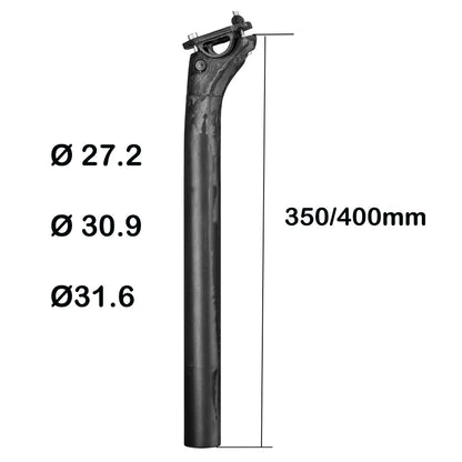 Elitaone Carbon Fiber Seatpost 27.2/30.9/31.6mm Matte Black Offset 20mm Lightweight Durable MTB Road Bike Seat Post Bicycle Part