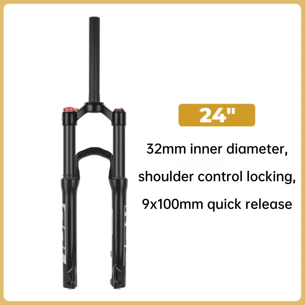 BOLANY Mountain Bike Forks Shock Suspension 20/24 inch fork 135mm travel Air Suspension MTB Fork Bike Accessories