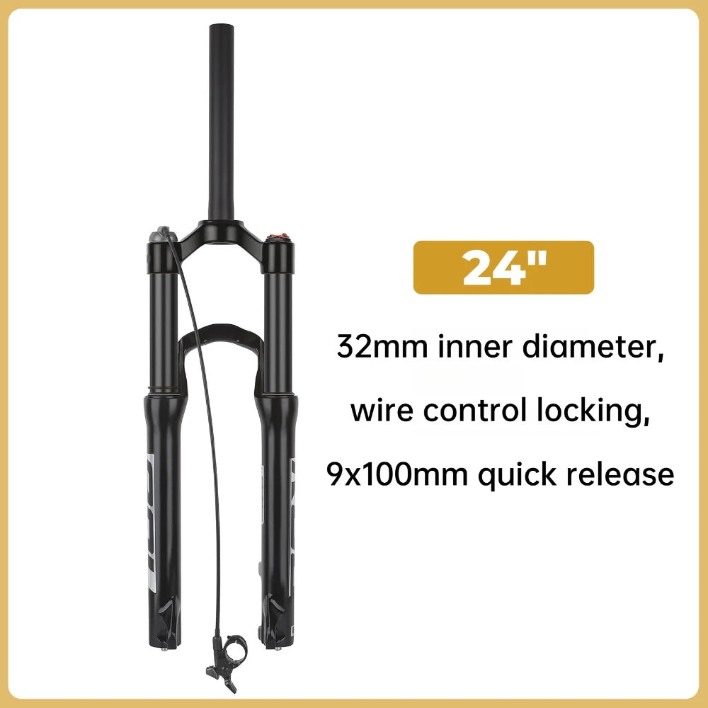 BOLANY Mountain Bike Forks Shock Suspension 20/24 inch fork 135mm travel Air Suspension MTB Fork Bike Accessories