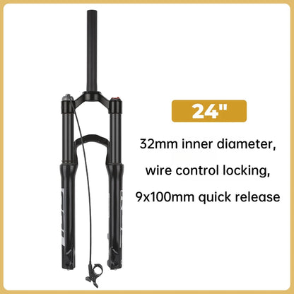 BOLANY Mountain Bike Forks Shock Suspension 20/24 inch fork 135mm travel Air Suspension MTB Fork Bike Accessories