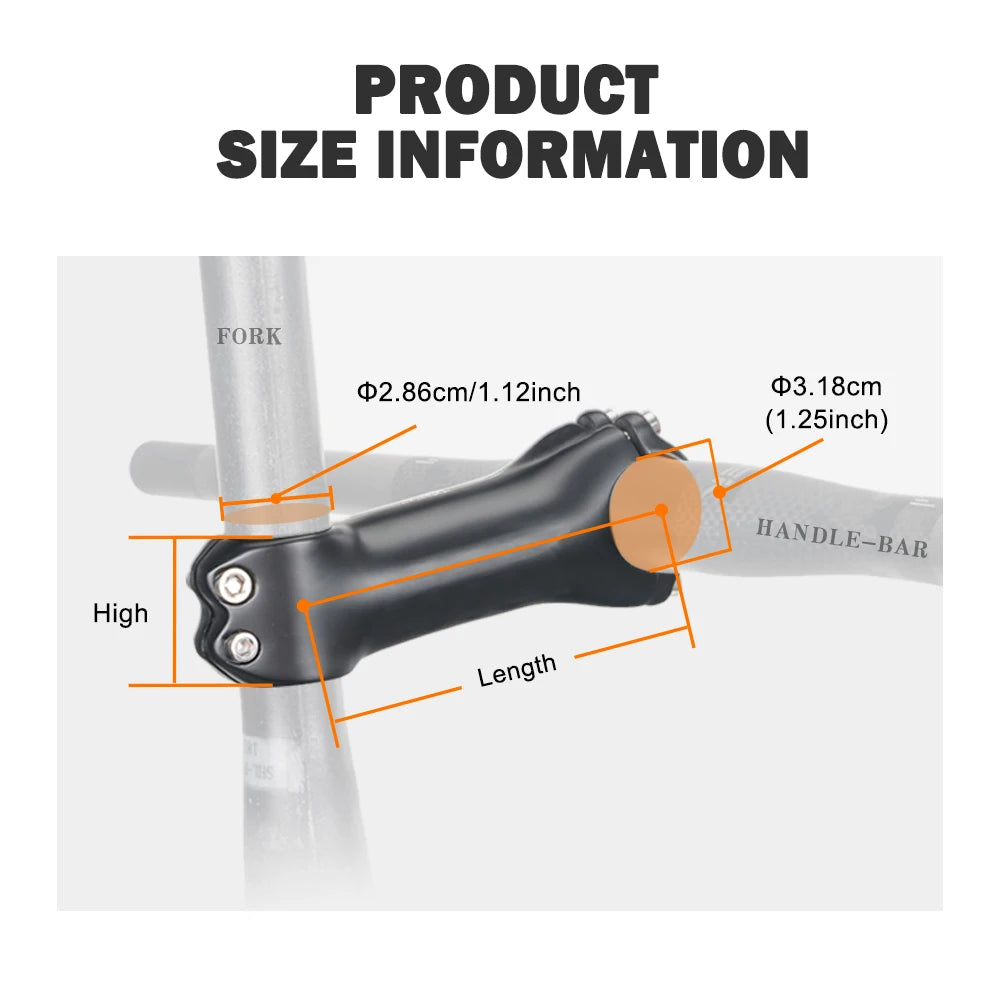 TOSEEK Bicycle Handlebar Stem 60/70/80/90/100mm MTB Stem 28.6mm 31.8mm Negative Power Mtb Lightweight Road Bike Table