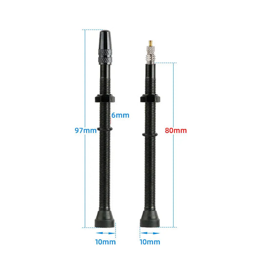Bicycle No Tube Presta/FV Valve Brass/Alloy Stem Detachable