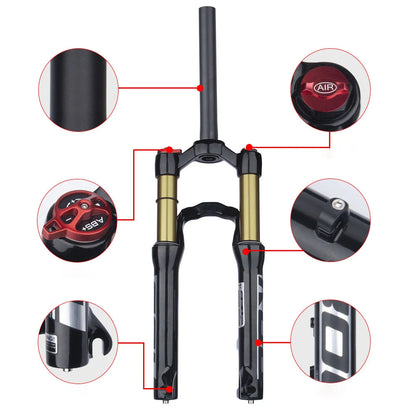 BOLANY Mountain Bike Forks Shock Suspension 20/24 inch fork 135mm travel Air Suspension MTB Fork Bike Accessories