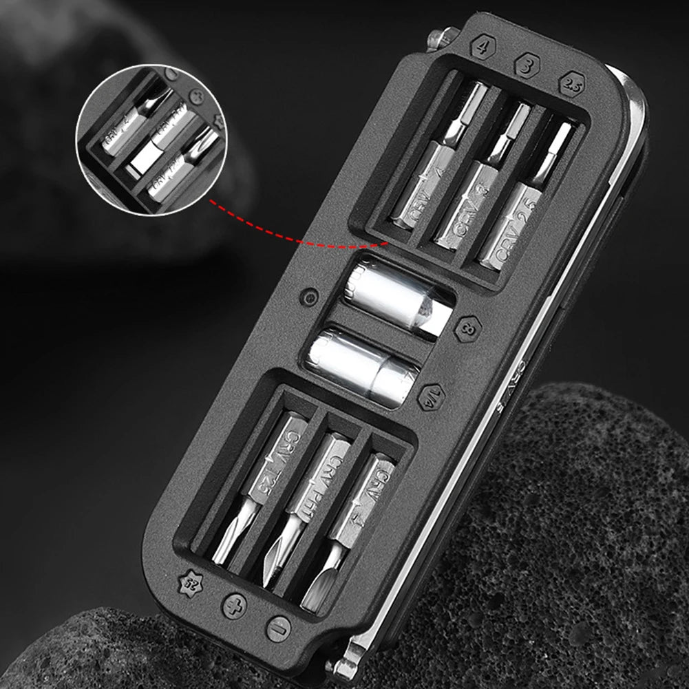10-in-1 Bicycle Multi-Tool Steel Cycling Combination Maintenance Tools Multifunctional Portable Bike Maintenance Tools
