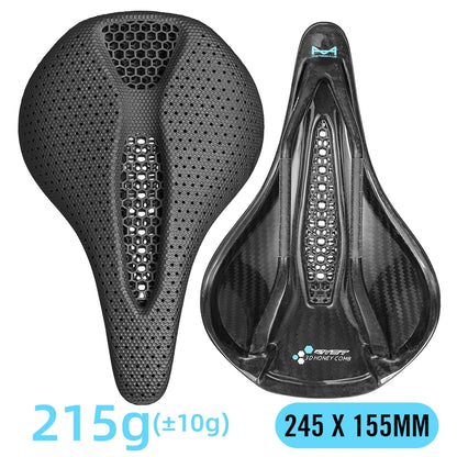 RYET Carbon 3D Printed Saddle 145/155MM 190g 7*9 Bike Seating For Men Women Triathlon Road MTB Mountain Gravel Cycling Parts