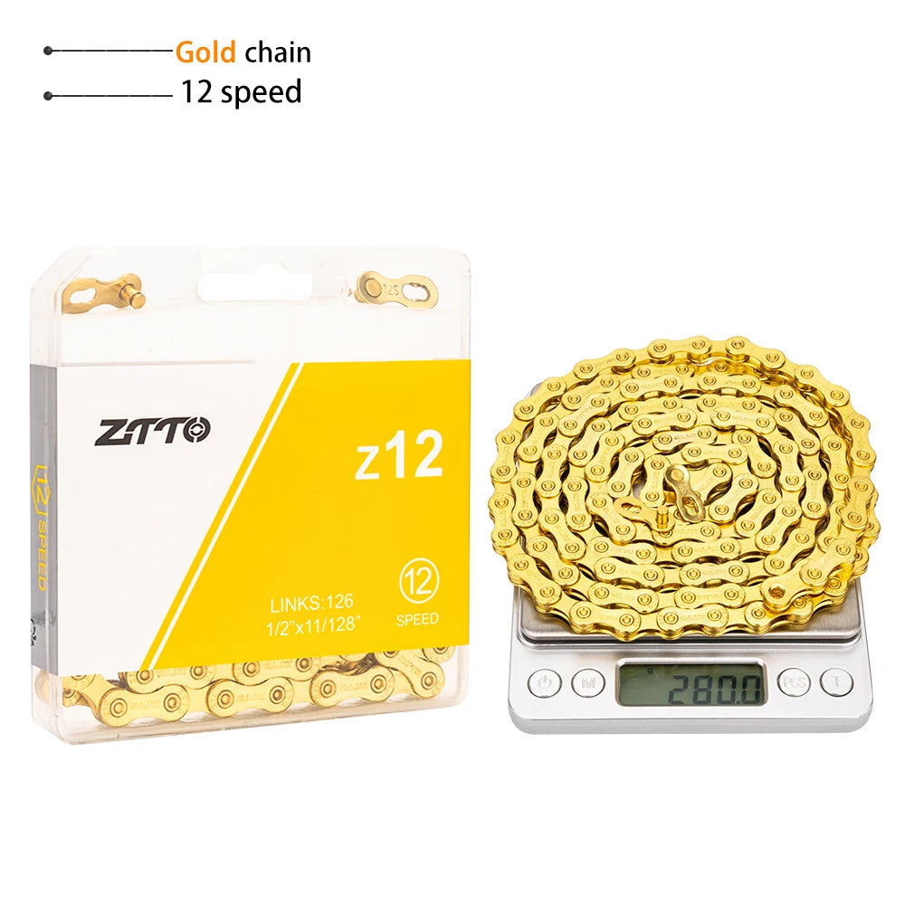 ZTTO 12 Speed Chain Mountain Road Bike Current 12v MTB Missing Link Bicycle 12S Power Lock High Quality 126 Links For K7 System