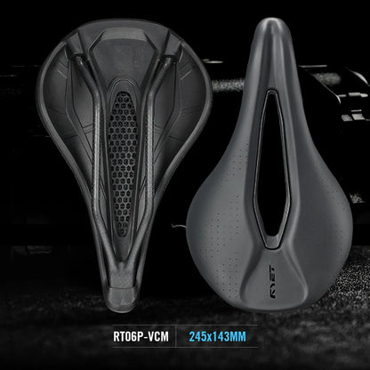 RYET Full Carbon 3D Printed Saddle 145/155mm 160-227g Oval 7x9mm Rails Superflow Cut-Out Ultralight Road MTB Gravel Triathlon XC