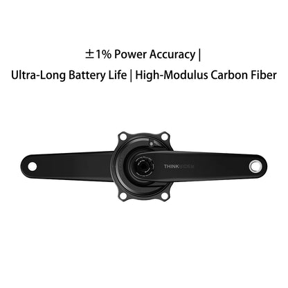THINKRIDER PP5 Bike Carbon Fiber Spider Power Meter Crankset 24MM 160-175mm ANT+ BLE for  Road Bike