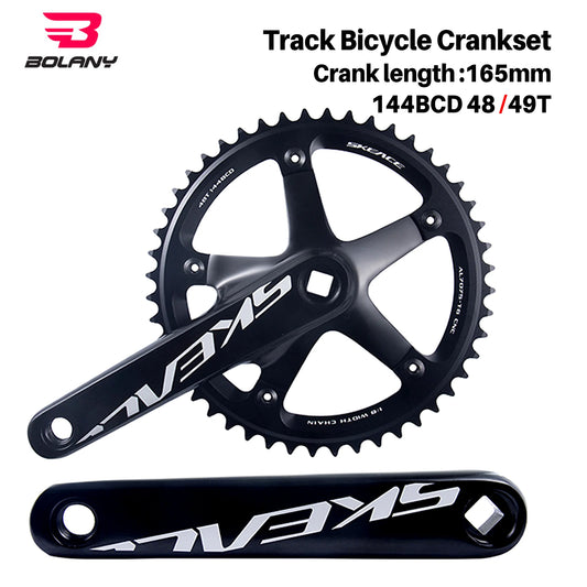 SKEACE Track cycling Crankset 144BCD Square Hole Crank Aluminum