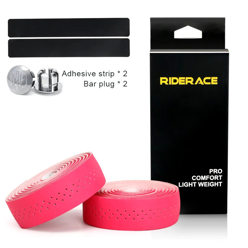 RIDERACE Bicycle Handlebar Tape Road Bike Handle Bar Tapes Anti-slip PU EVA Breathable Cycling Damping Anti-Vibration Straps