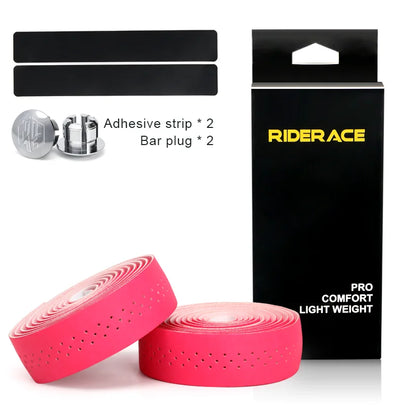 RIDERACE Bicycle Handlebar Tape Road Bike Handle Bar Tapes Anti-slip PU EVA Breathable Cycling Damping Anti-Vibration Straps