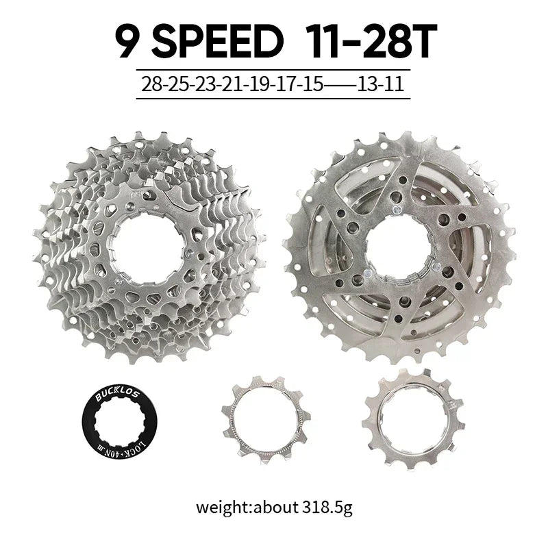 BUCKLOS Bicycle Flywheel 8/9/10/11/12 Speed Bike Cassette 36T/40T/42T/46T/50T/52T MTB Road Bike Freewheel for SHIMANO HG K7 Part