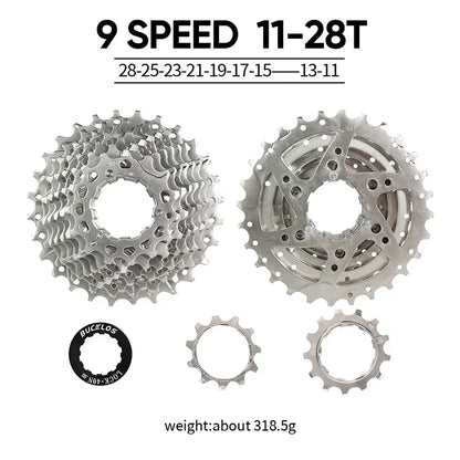 BUCKLOS Bicycle Flywheel 8/9/10/11/12 Speed Bike Cassette 36T/40T/42T/46T/50T/52T MTB Road Bike Freewheel for SHIMANO HG K7 Part