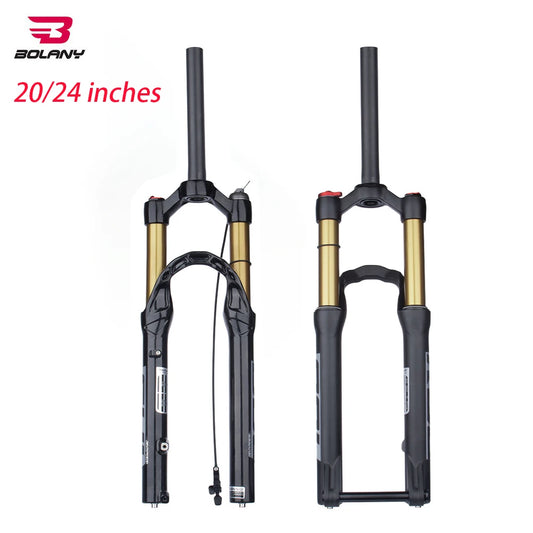 BOLANY Mountain Bike Forks Shock Suspension 20/24 inch fork 135mm travel Air Suspension MTB Fork Bike Accessories