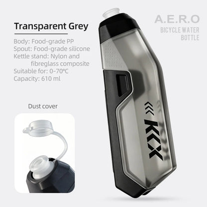 New KKX Bicycle Aerodynamic Water Bottle Bracket Set 610ml Bike Water Bottle MTB Road Bike Frame Down Tube Riding Water Kettle