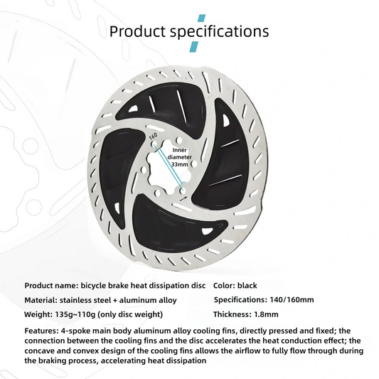 140MM 160MM MTB Bike Disc Brake Cooling Floating Rotor RT900 6